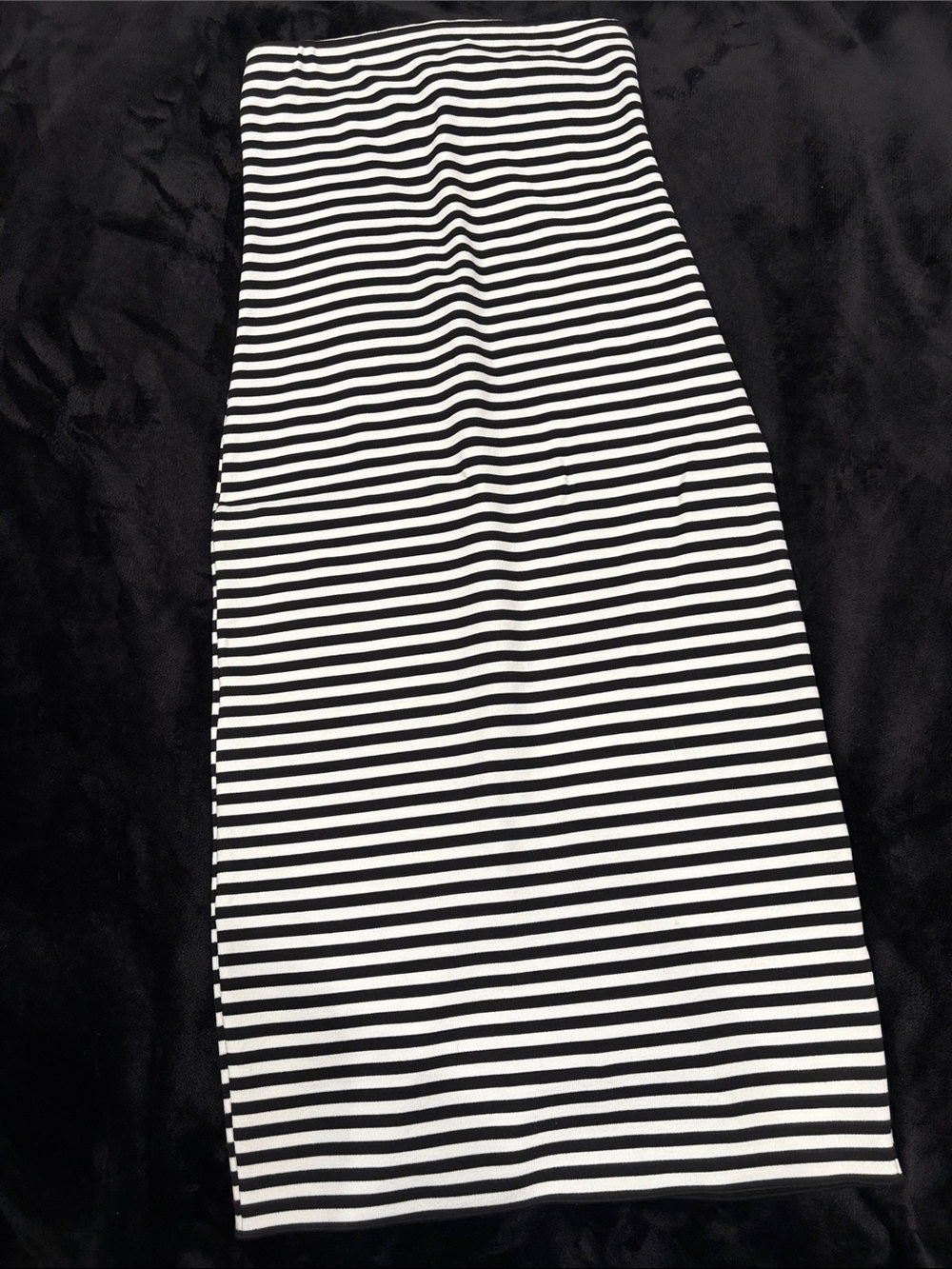 Zara Black and White Strapless Bodycon Dress